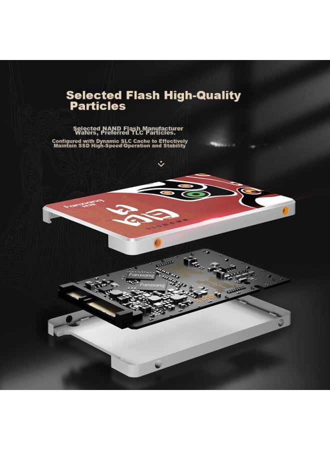 Fanxiang 256gb Ssd Solid State Drive, Sata 3.0 Interface, Tlc Nand, Read Speed Up To 560mb/s, Desktop And Laptop Ai Pc Storage Accessory S100pro - Image 1