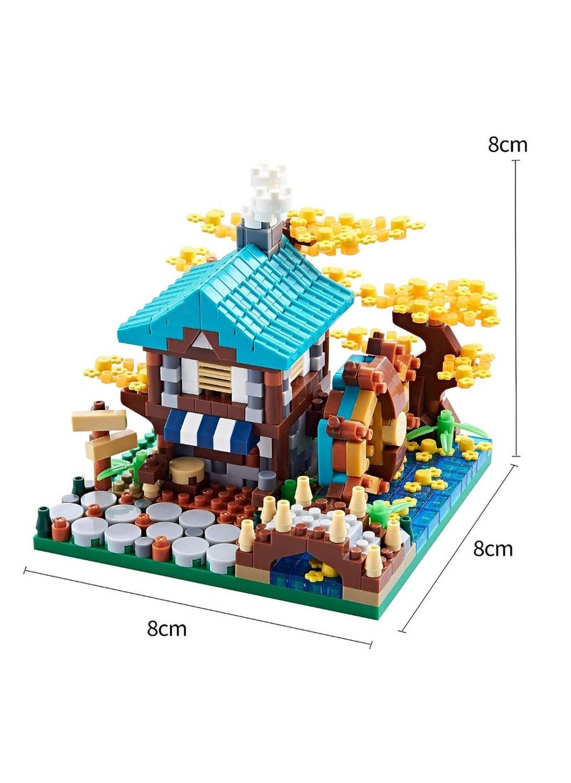 Autumn Flower Treehouse Micro Mini Blocks Building Sets for Adults Tree and Plants Modle Kit Creative DIY Gift for Kids.(625 pcs with 2 Figures) - Image 2