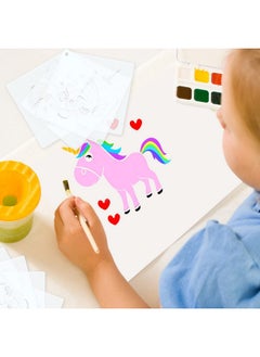 Marspark 60 Pcs Small Stencils For Painting On Wood 3 Inch Reusable Stencil Flower Animal Deer Bear Butterfly Bird Bee Mountain Themed Diy Craft Template Paint Stencils For Wall Home Decor(Fairy Tale)  - Image 4
