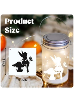 Marspark 60 Pcs Small Stencils For Painting On Wood 3 Inch Reusable Stencil Flower Animal Deer Bear Butterfly Bird Bee Mountain Themed Diy Craft Template Paint Stencils For Wall Home Decor(Fairy Tale)  - Image 2