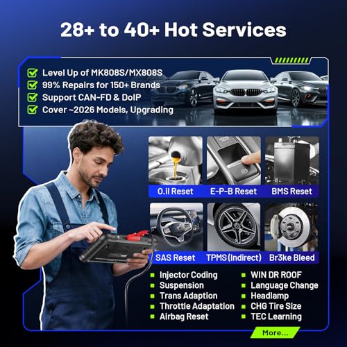 Autel Scanner MaxiCheck MX900: 2026 Bidirectional Scan Tool Upgrade of MX808S MK808S MK808BT-Pro, US Ver. of Autel MK900BT MK900, CANFD &DOIP, 40+Services, 3000+ Active Test, All-System Diagnose - Image 3