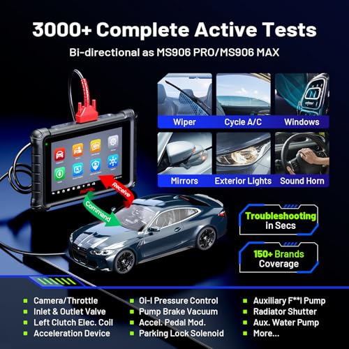 Autel Scanner MaxiCheck MX900: 2026 Bidirectional Scan Tool Upgrade of MX808S MK808S MK808BT-Pro, US Ver. of Autel MK900BT MK900, CANFD &DOIP, 40+Services, 3000+ Active Test, All-System Diagnose - Image 4