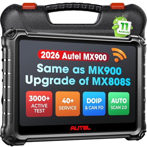 Autel Scanner MaxiCheck MX900: 2026 Bidirectional Scan Tool Upgrade of MX808S MK808S MK808BT-Pro, US Ver. of Autel MK900BT MK900, CANFD &DOIP, 40+Services, 3000+ Active Test, All-System Diagnose - Image 1