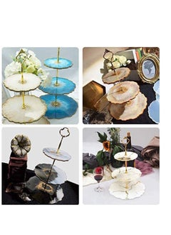 Y&D 3 Tier Round Cake Stand Party Food Server Display Set Dessert Slate Serving White Porcelain with New Fittings  - Image 3