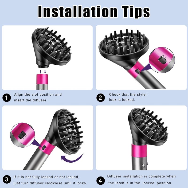 دكسو ملحق الناشر لمصفف شعر Dyson Airwrap HS01 HS05، تحويل مصفف الشعر الخاص بك إلى مجفف شعر - Image 5