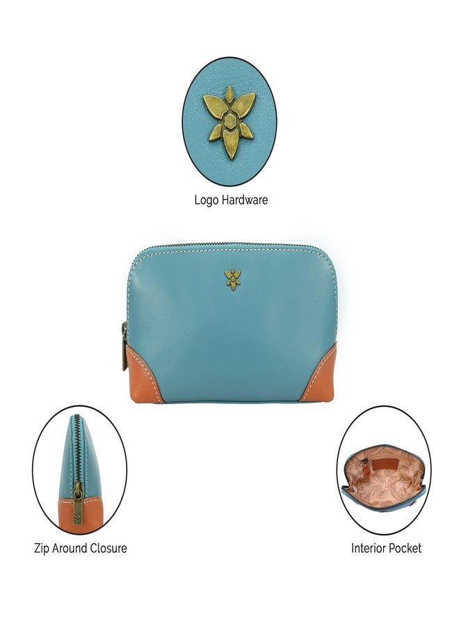 Anna by Anuschka Heritage Collection Women's Genuine Leather Cosmetic Case - Heritage Almond - Image 5