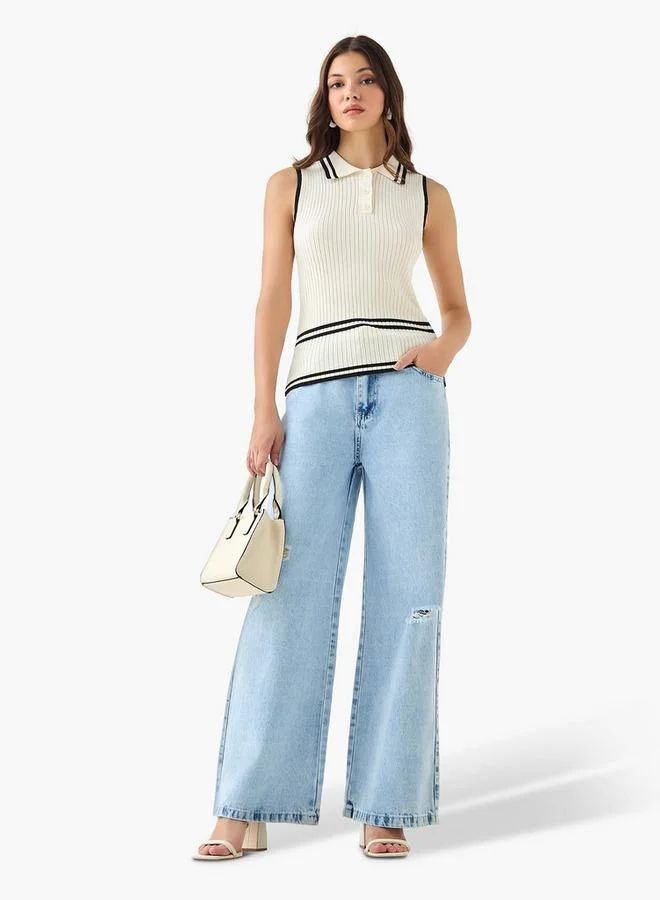 2Xtremz 2Xtremz Top with Ribbed Texture