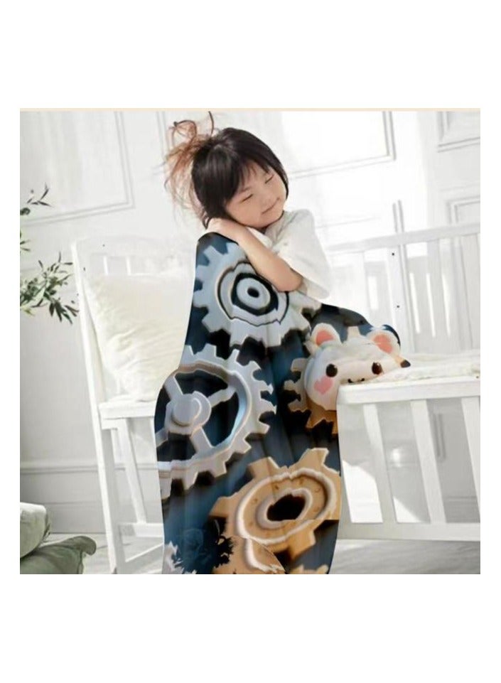 عام بطانية رقيقة من الفانيلا الكرتونية للأطفال أو الطلاب (دافئة ومريحة ومناسبة للنوم والألعاب) 100 سم * 150 سم - Image 1