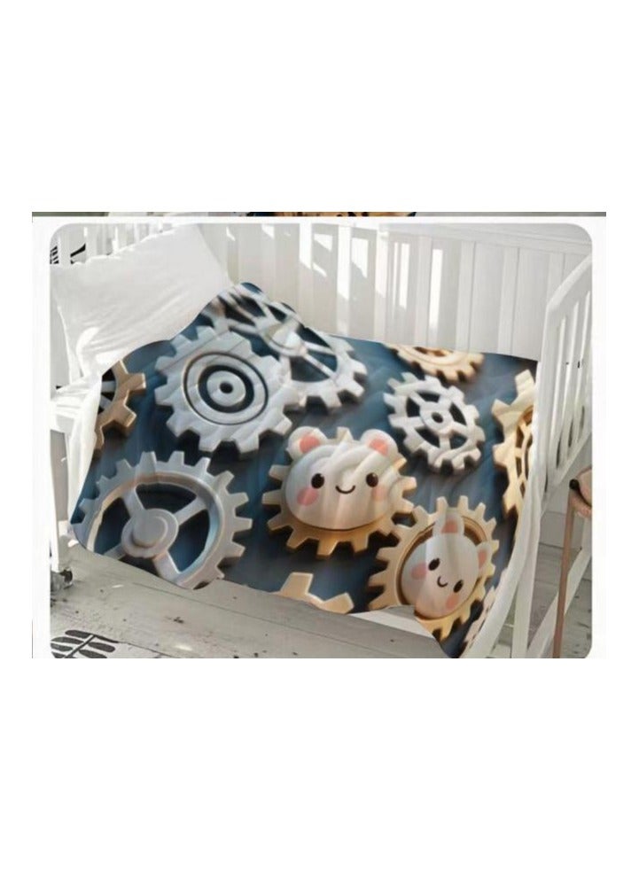 عام بطانية رقيقة من الفانيلا الكرتونية للأطفال أو الطلاب (دافئة ومريحة ومناسبة للنوم والألعاب) 100 سم * 150 سم - Image 3