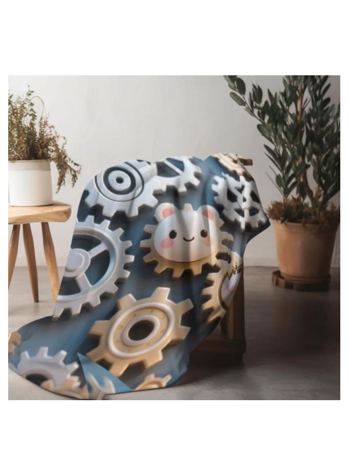 عام بطانية رقيقة من الفانيلا الكرتونية للأطفال أو الطلاب (دافئة ومريحة ومناسبة للنوم والألعاب) 100 سم * 150 سم - Image 5