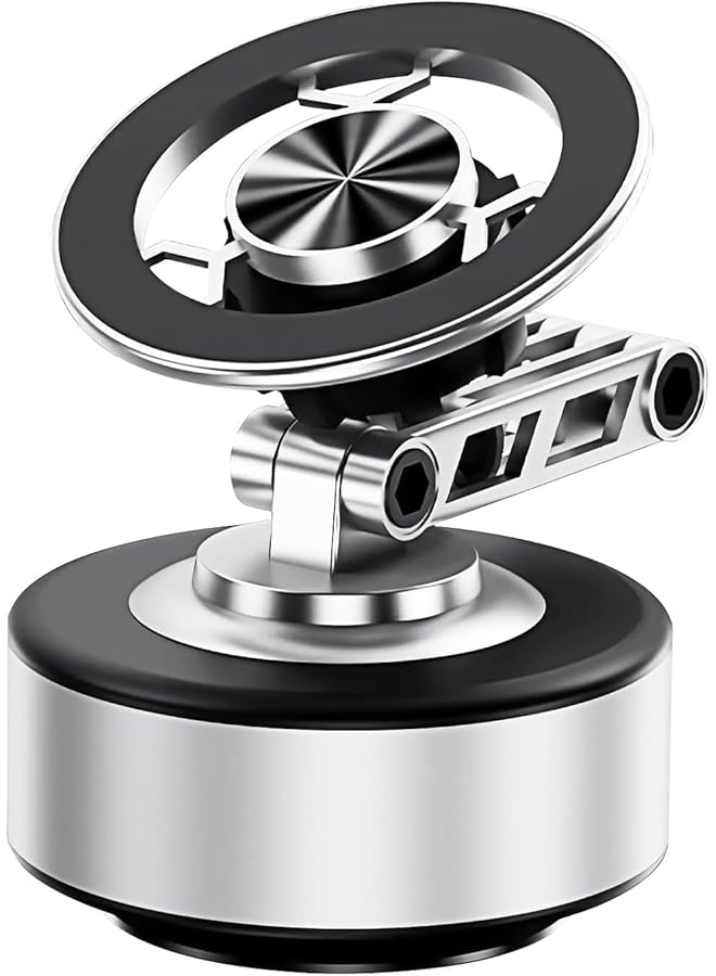 Green Tiger Magnetic Suction Cup Car Phone Holder, Adjustable 360° Rotation, Foldable Phone Mount for Windshield & Dashboard, Portable Universal Vacuum Suction Car Phone Holder