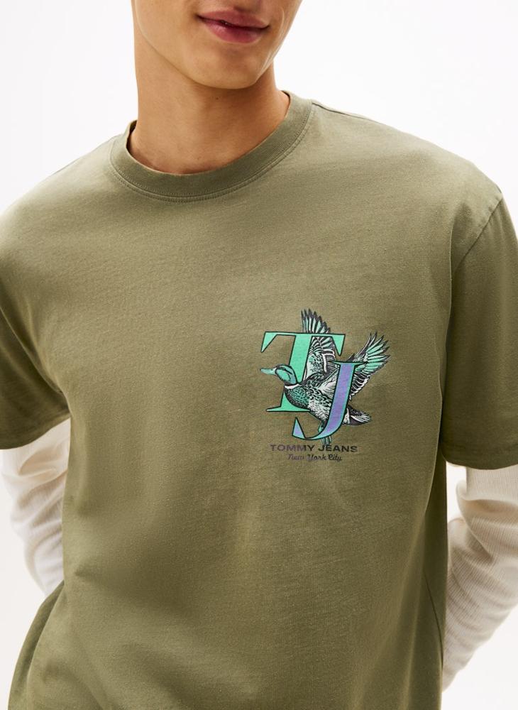 TOMMY JEANS Back Graphic Relaxed Crew Neck T-Shirt - Image 3