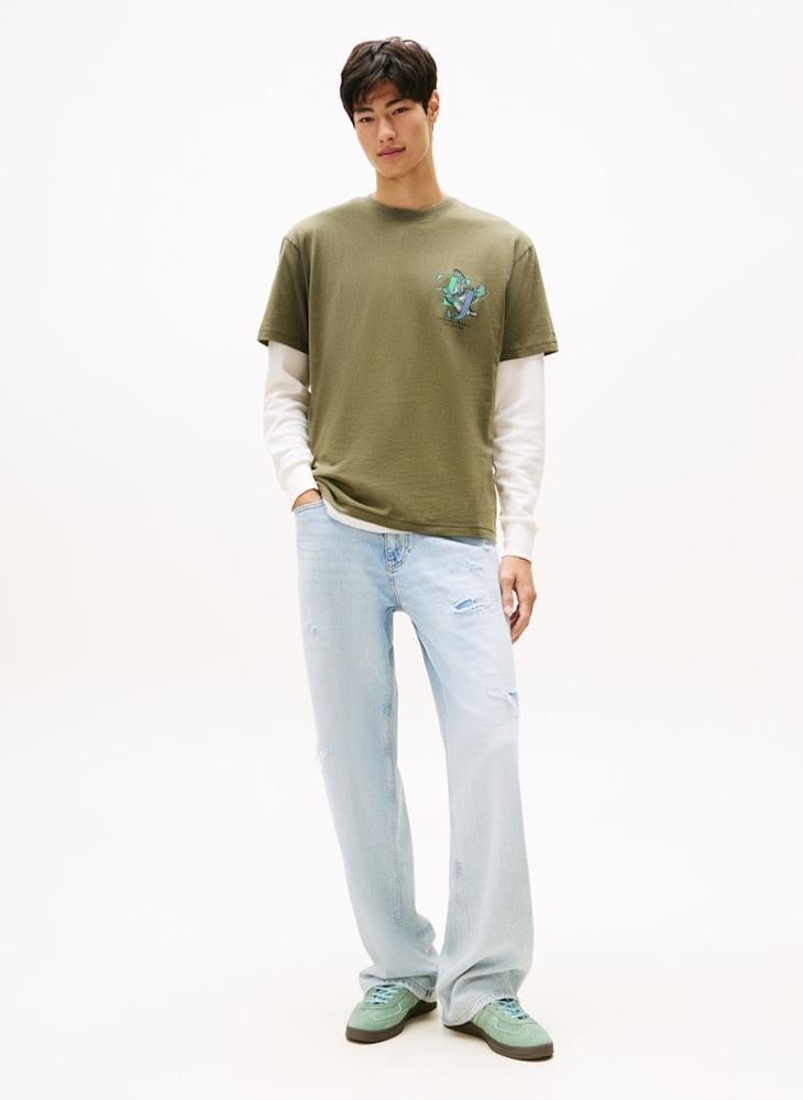 TOMMY JEANS Back Graphic Relaxed Crew Neck T-Shirt - Image 4