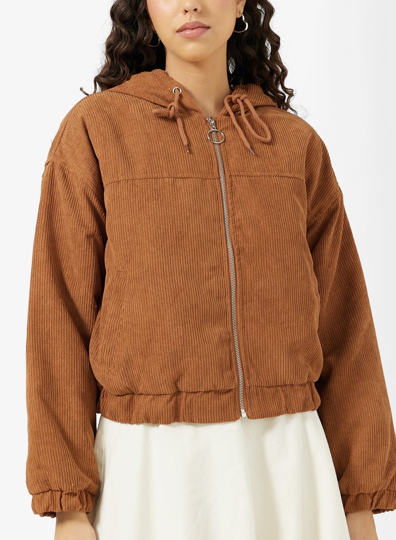 Ginger Courdroy Zip Thru Hoodie - Image 3