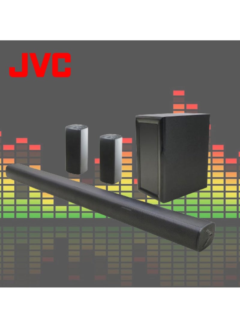 VIDEOCON 85 inch Edgeless QLED 4K UHD Official Google TV + JVC 5.1Ch Soundbar With Wireless Subwoofer Combo E85QLGT1100+TH-N430B Black - Image 4