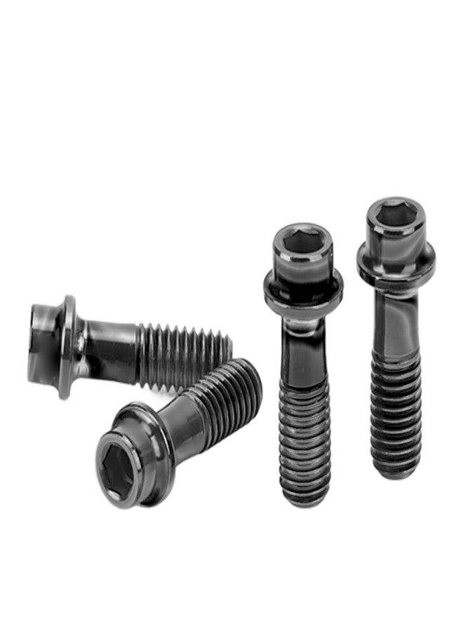ريسك قطع من براغي تثبيت ذراع فرامل الدراجة M6x18mm، مصنوعة من سبائك التيتانيوم خفيفة الوزن، ملحقات دراجات جبلية، لون أسود - Image 1