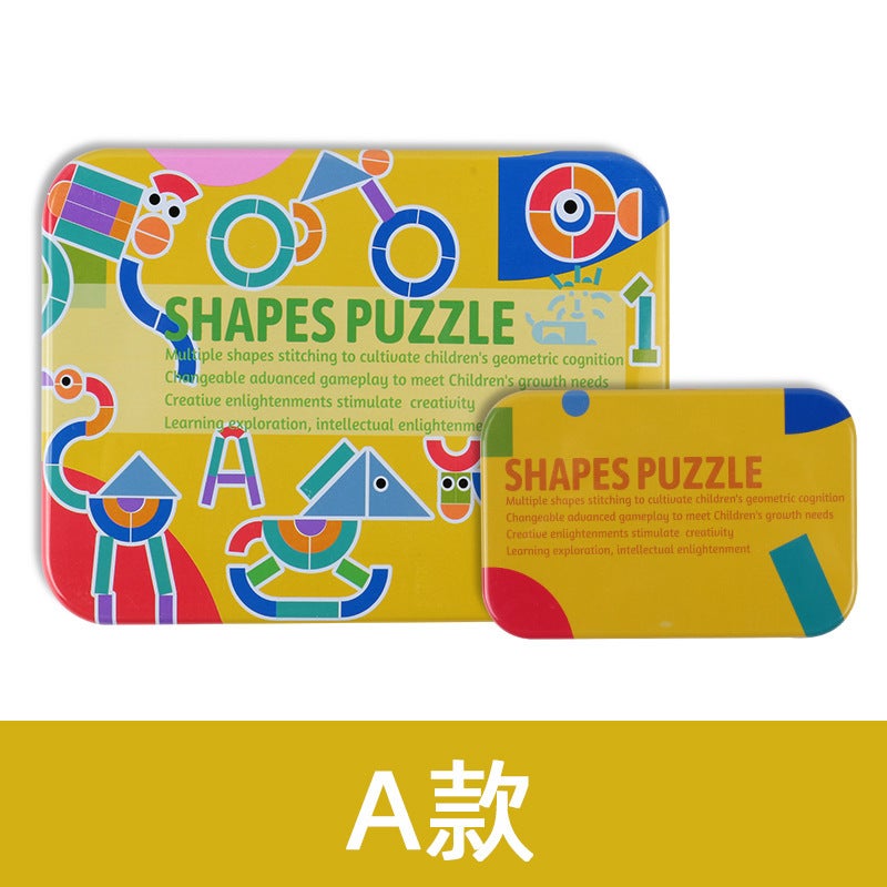 Interesting Puzzle 3456-Year-Old Children'S Educational Toys Kindergarten Hands-On Brain Teaching Aids Jigsaw Puzzle Iron Box Jigsaw Puzzle - Image 1