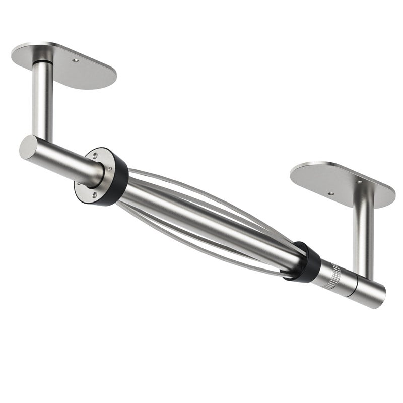 BATHDANCE Paper Towel Holder Under Cabinet Single Hand Operable Roll Holder with Damping EffectNo Drilling or Wall Mounted SUS304 Stainless Steel for Kitchen Bathroom Sliver