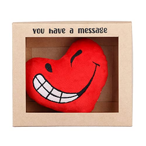 Oye Happy - Heart Cushion Toy with Pre Recorded Voice - Be My Valentine - Best Gift for BF/ GF / Husband / Wife / Fiance on Birthday / Anniversary / Valentine's Day - Image 2