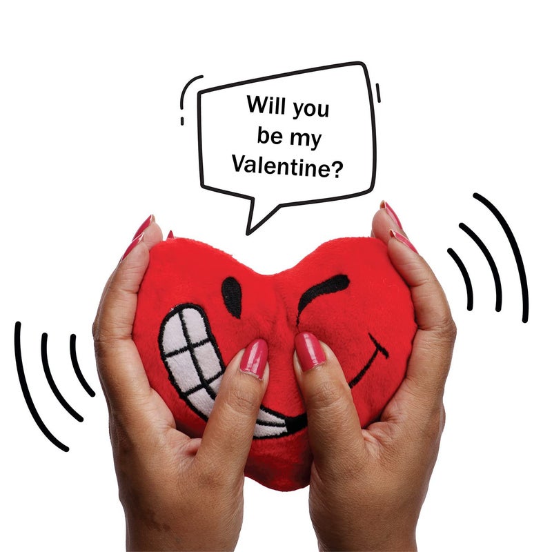 Oye Happy - Heart Cushion Toy with Pre Recorded Voice - Be My Valentine - Best Gift for BF/ GF / Husband / Wife / Fiance on Birthday / Anniversary / Valentine's Day - Image 5