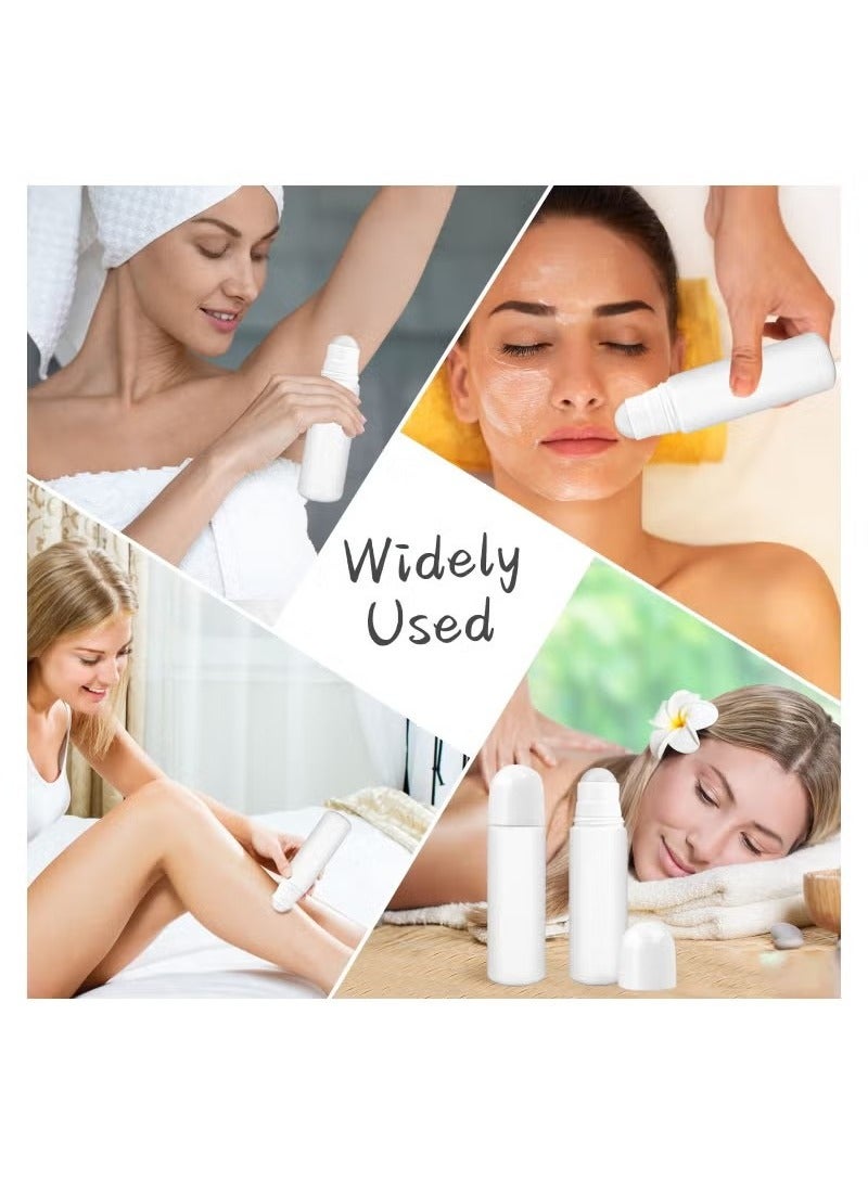 الأسطوانة البلاستيكية القابلة لإعادة التحميل ، 8 حزم من 100 مل زجاجات فارغة قابلة لإعادة التحميل ، حاوية مضادة للتسرب لمزيل العرق ، توزيع عطر للزيوت الأساسية - Image 4