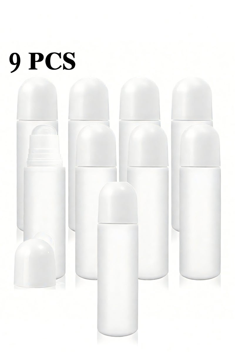 الأسطوانة البلاستيكية القابلة لإعادة التحميل ، 8 حزم من 100 مل زجاجات فارغة قابلة لإعادة التحميل ، حاوية مضادة للتسرب لمزيل العرق ، توزيع عطر للزيوت الأساسية - Image 1