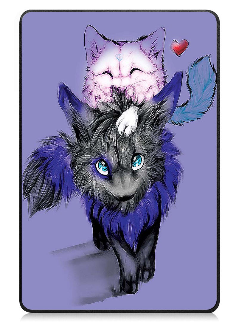 Theodor Protective Flip Case For Samsung Galaxy Tab S9 FE With Trifold Stand Auto Wake Sleep Shockproof Cover Puppy Kitten love - Image 1