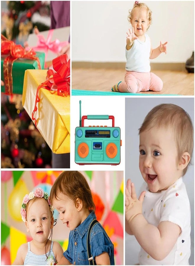 ROSEFAIR Kids Musical Toy Radio, Retro Style Tape Recorder with Light and Sound Effects - Color As Per Stock - Image 2