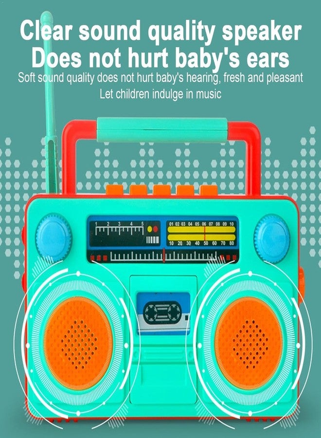 ROSEFAIR Kids Musical Toy Radio, Retro Style Tape Recorder with Light and Sound Effects - Color As Per Stock - Image 5