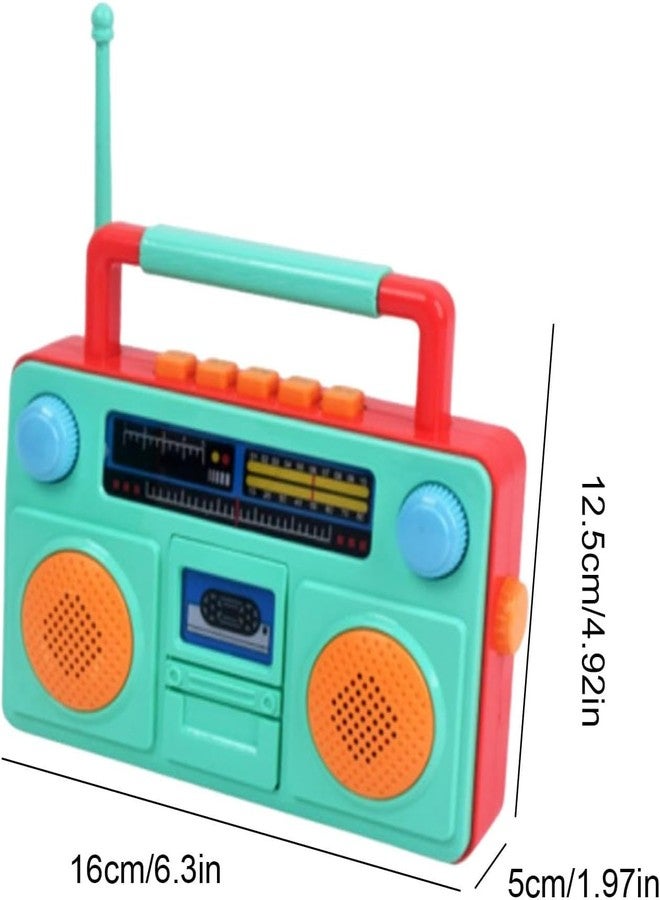 ROSEFAIR Kids Musical Toy Radio, Retro Style Tape Recorder with Light and Sound Effects - Color As Per Stock - Image 3
