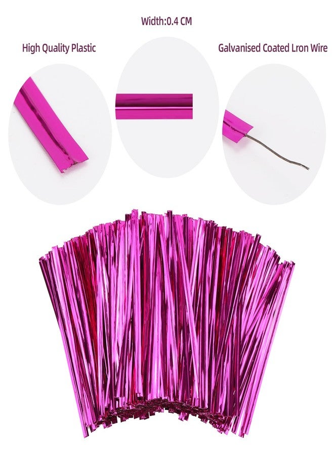 LoveBB 6400 Pcs 4" Twist Ties for Plastic Bags, 8 Colors Metallic Bread Ties Twisty-Ties for Party Gift Cello Candy Bread Treat Bags - Image 2