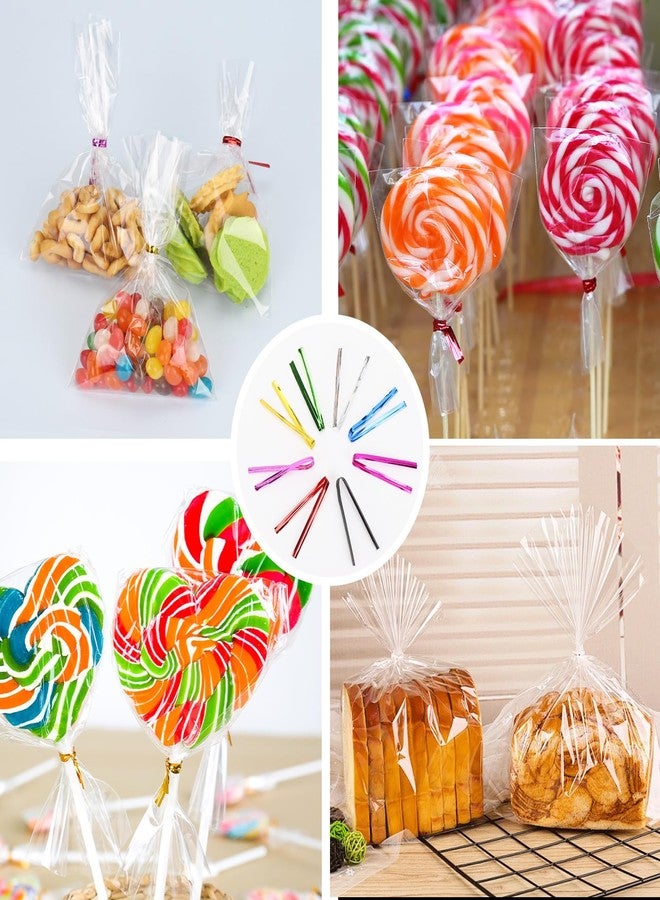 LoveBB 6400 Pcs 4" Twist Ties for Plastic Bags, 8 Colors Metallic Bread Ties Twisty-Ties for Party Gift Cello Candy Bread Treat Bags - Image 5