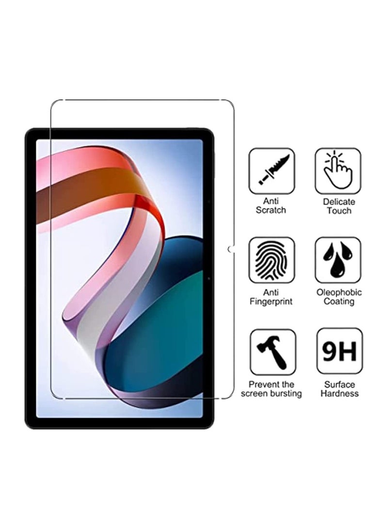 عبوة من قطعتين من واقي الشاشة المتوافق مع جهاز Xiaomi Redmi Pad مقاس 10.61 بوصة 2022، واقي شاشة فائق الوضوح 【صلابة 9H】 【وضوح عالي】 【مقاوم للخدش】 【بدون فقاعات】 - Image 2