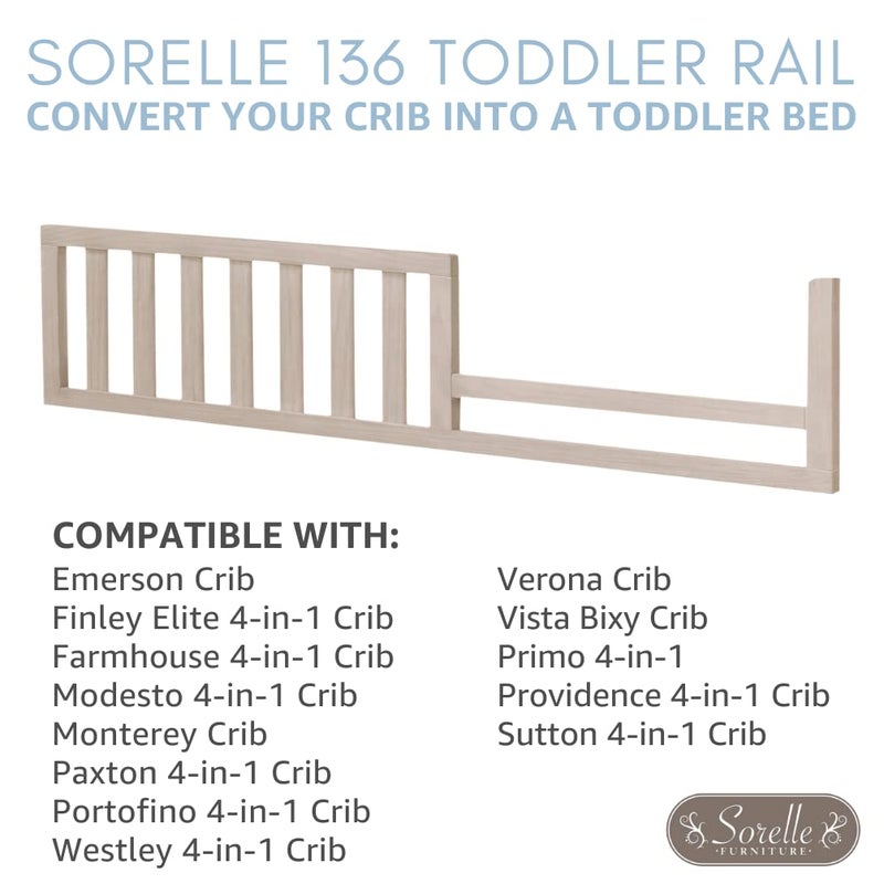 Sorelle Furniture Toddler and FullSize Bed Rails Wood Bed Rail  Crib Conversion Kit Converts Crib to Toddler or Full Bed  136  Chocolate - Image 4