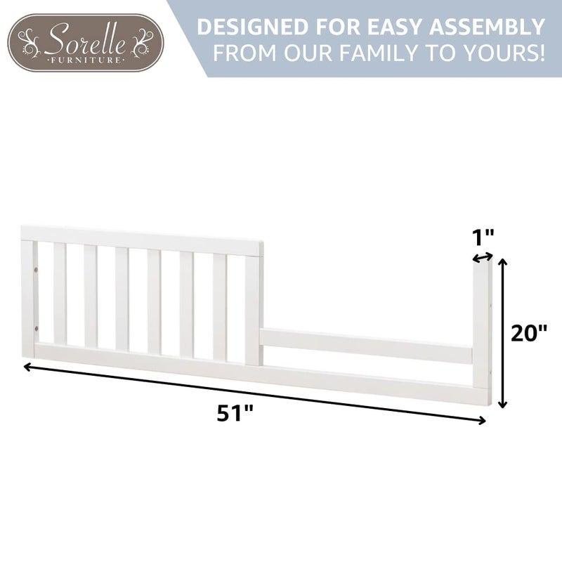 Sorelle Furniture Toddler and FullSize Bed Rails Wood Bed Rail  Crib Conversion Kit Converts Crib to Toddler or Full Bed  136  Chocolate - Image 2