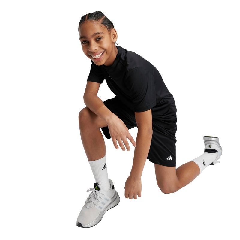 Adidas Train Essentials Logo Regular Fit Shorts Kids - Black/Whi - Image 5