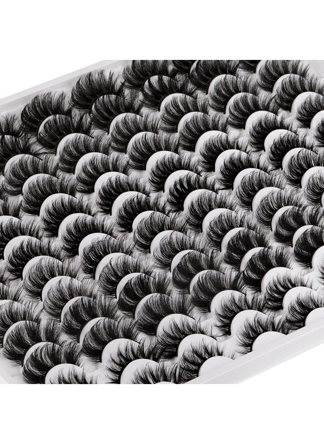 Alice - False Eyelashes 48 Pairs 6 Styles Mixed Fluffy Curled Fake Eye Lashes Bulk Wholesale Dramatic Thick 5D Wispy Strip Faux Mink Eyelashes Multipack - Image 1