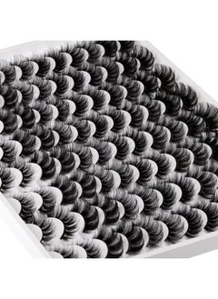 Alice False Eyelashes 48 Pairs 6 Styles Mixed Fluffy Curled Fake Eye Lashes Bulk Wholesale Dramatic Thick 5D Wispy Strip Faux Mink Eyelashes Multipack  - Image 2