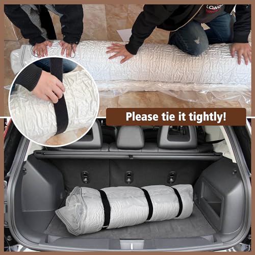 VacPack Twin Mattress Vacuum Bag for Moving Storage Shipping, for Memory Foam Latex Mattress Thick and Tear Resistant with Straps (Twin) - Image 3