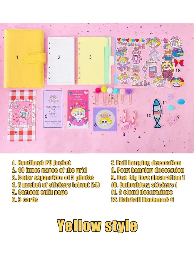 Beauenty DIY Lined Journal Sketchbook Pocket Planner Girls Diary Cute Notepads Stationery Notebooks Journals School Office Supplies  - Image 2