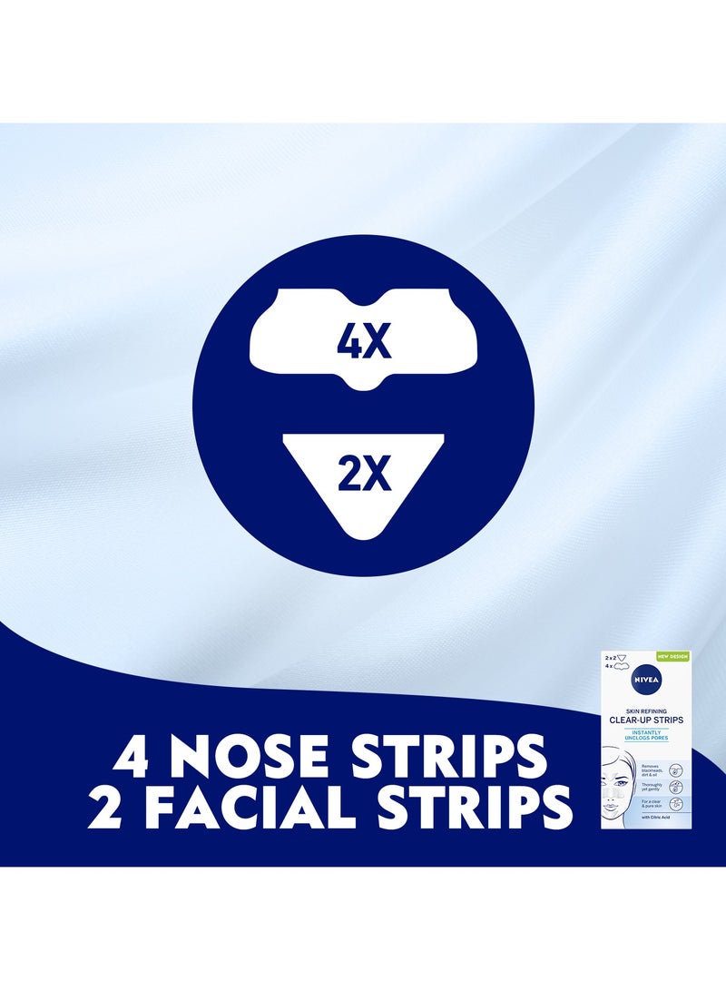 Nivea Face Strips Unclog Pores Instantly Skin Refining Clear-Up Citrid Acid 12 Strips - Image 3