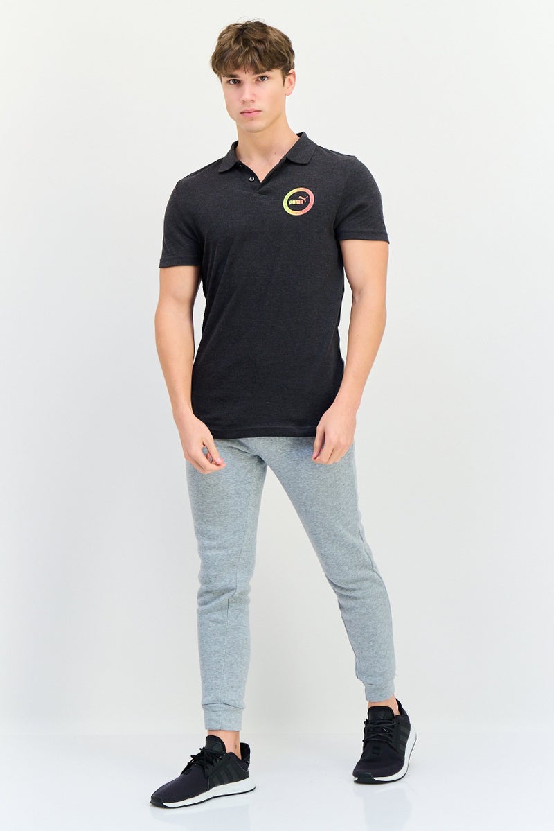 PUMA Men Slim Fit Short Sleeve Outdoor Polo Shirt, Dark Grey - Image 2