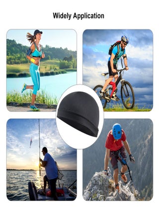 6 Pieces Sweat Wicking Beanie Cap Cooling Skull Cap Bandana Head Wrap Summer Caps for Women Men Outdoor Activities - view 5