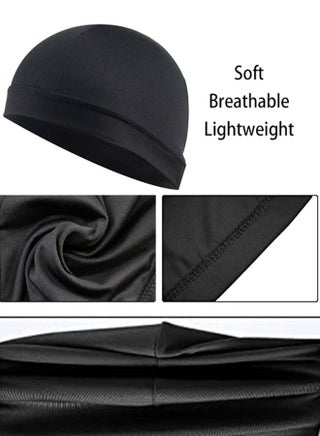 6 Pieces Sweat Wicking Beanie Cap Cooling Skull Cap Bandana Head Wrap Summer Caps for Women Men Outdoor Activities - view 3