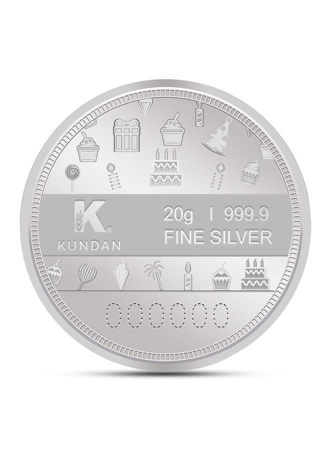 Kundan 20g (999.9) Happy Birthday Color Silver Coin - Image 2