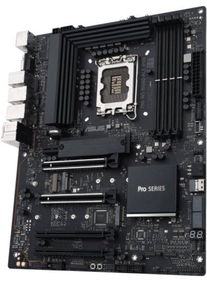 ASUS Pro WS W680-ACE Workstation Motherboard – Intel LGA 1700, W680 Chipset, DDR5 ECC/Non-ECC up to 192GB, Dual PCIe 5.0 x16, 3× M.2 PCIe 4.0, 8× SATA 6Gb/s, Dual 2.5Gb Ethernet, USB-C & USB 3.2 Gen2, ATX | 90MB1DZ0-M0EAY0 - Image 5