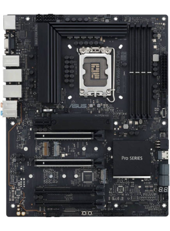 ASUS Pro WS W680-ACE Workstation Motherboard – Intel LGA 1700, W680 Chipset, DDR5 ECC/Non-ECC up to 192GB, Dual PCIe 5.0 x16, 3× M.2 PCIe 4.0, 8× SATA 6Gb/s, Dual 2.5Gb Ethernet, USB-C & USB 3.2 Gen2, ATX | 90MB1DZ0-M0EAY0 - Image 3