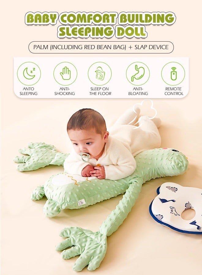 Soft Touch Baby Soothing Palm Baby Patting Sleeping Toy Toddler Sleep Soother Dinosaur Baby Patter Toddler Patter for Sleep, Three-Speed Adjustment, Remote Control, Free Hands (Green) - Image 3