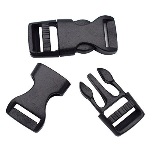 KEEJEA 15 Pack 1/2 inch Mini Buckle Adjustable webbing Buckles 12mm Flat Side Release Buckles for Backpack Straps/Pet Collar - Image 2