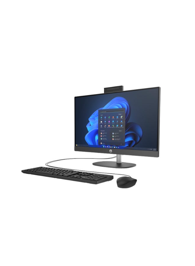 HP جهاز برو (إصدار مطور) الكل في واحد 240 G10 بشاشة 23.8 بوصة عالية الدقة بالكامل (1920×1080)، معالج Intel Core i7-1355U، ذاكرة وصول عشوائي 16 جيجابايت DDR5، قرص صلب SSD سعة 512 جيجابايت، معالج رسومات Intel HD، نظام تشغيل Windows 11 Pro باللغتين الإنجليزية والعربية، اللون أسود الإنجليزية/العربية - Image 2